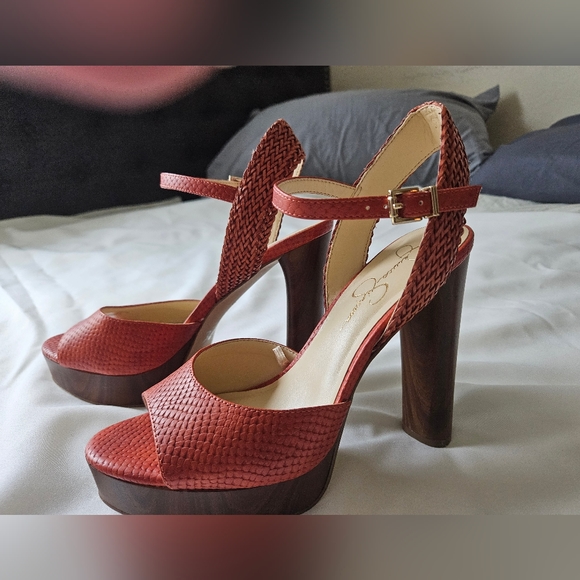 Gorgeous Jessica Simpson Orange Stilletos - Picture 1 of 6